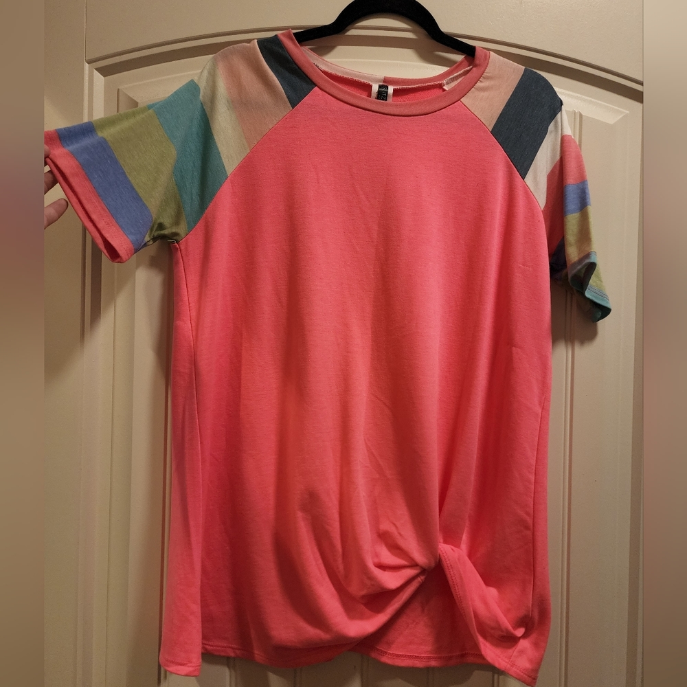 Glitzy Girlz Knot Front Tee